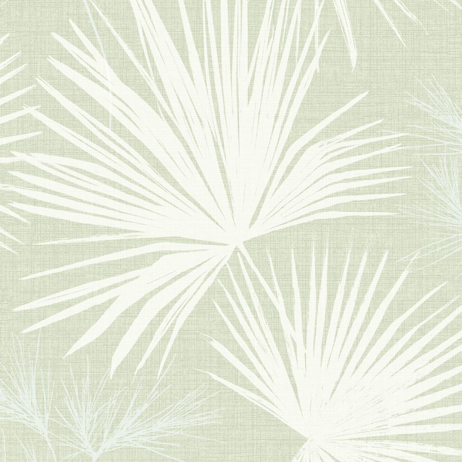 Purchase 4172-27490 A-Street Wallpaper, Hatteras Light Green Palms - Sea Salt