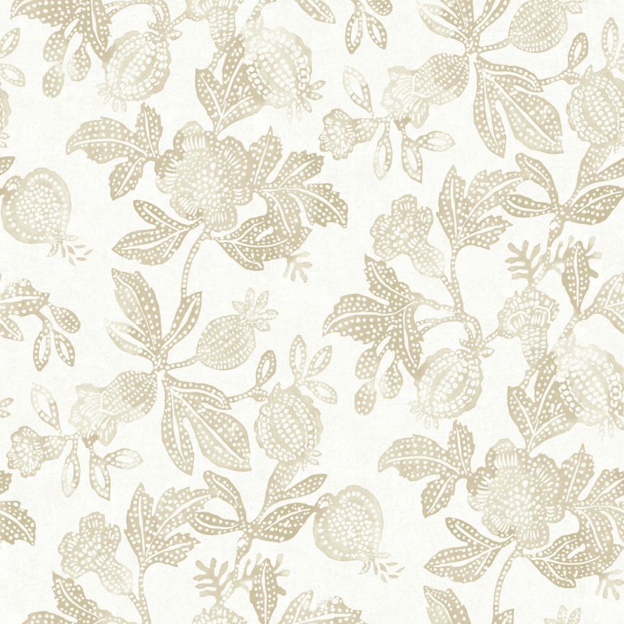 Purchase 4172-27495 A-Street Wallpaper, Beach Rose Champagne Floral Fruits - Sea Salt