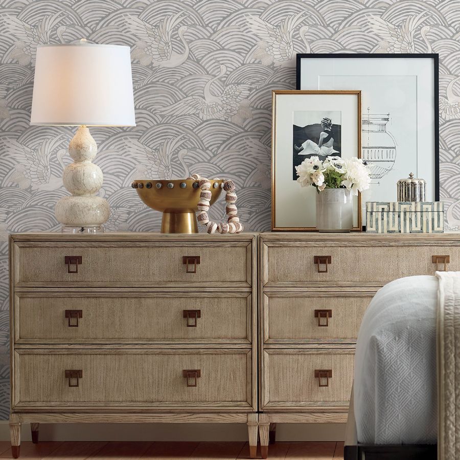 Purchase 4172-27496 A-Street Wallpaper, Egret Slate Tidal Dance - Sea Salt1