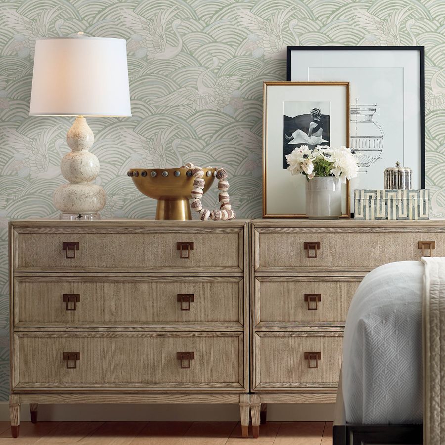 Purchase 4172-27497 A-Street Wallpaper, Egret Sage Tidal Dance - Sea Salt1