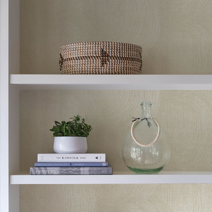 Purchase 4172-27504 A-Street Wallpaper, Folly Champagne Zen Swirls - Sea Salt1