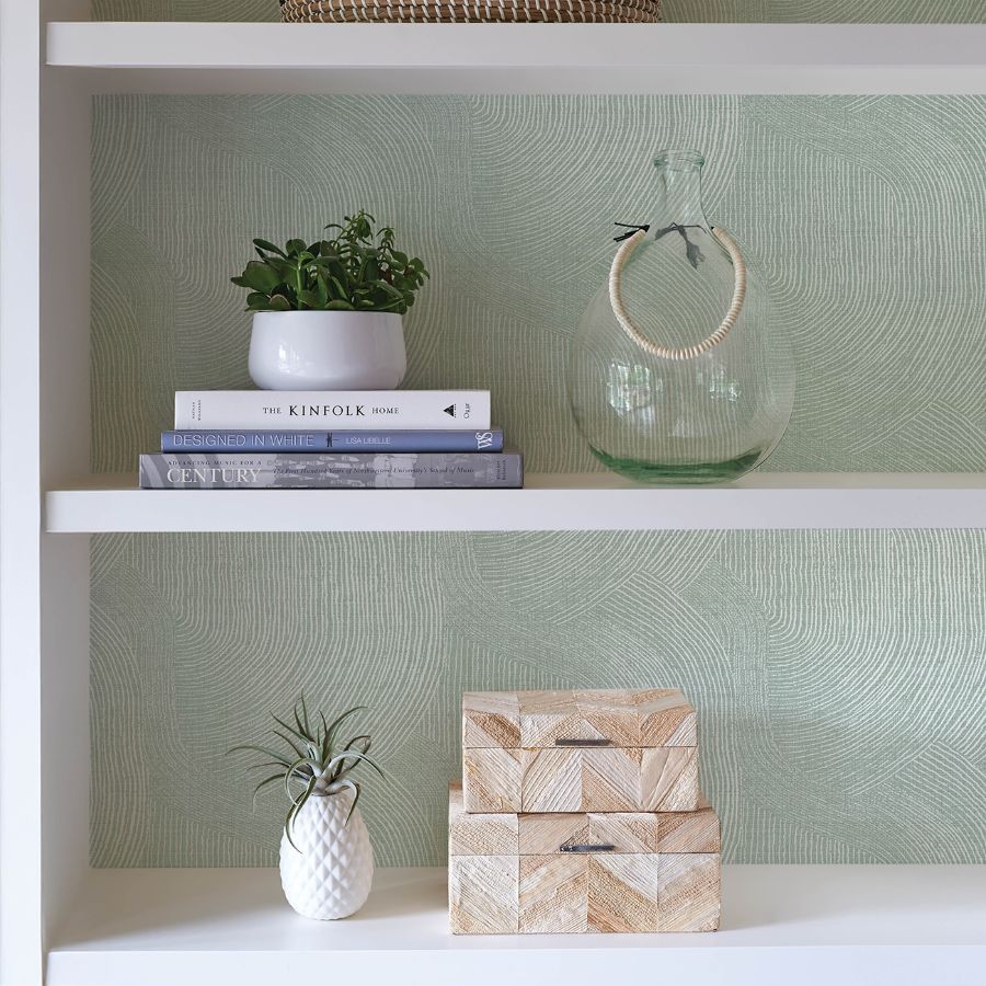 Purchase 4172-27505 A-Street Wallpaper, Folly Seafoam Zen Swirls - Sea Salt1