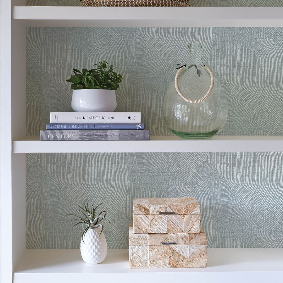 Purchase 4172-27506 A-Street Wallpaper, Folly Light Blue Zen Swirls - Sea Salt1