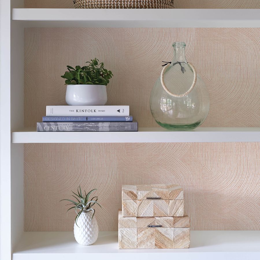 Purchase 4172-27507 A-Street Wallpaper, Folly Blush Zen Swirls - Sea Salt1