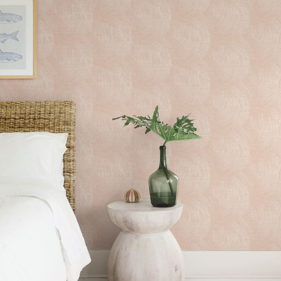 Purchase 4172-27507 A-Street Wallpaper, Folly Blush Zen Swirls - Sea Salt12