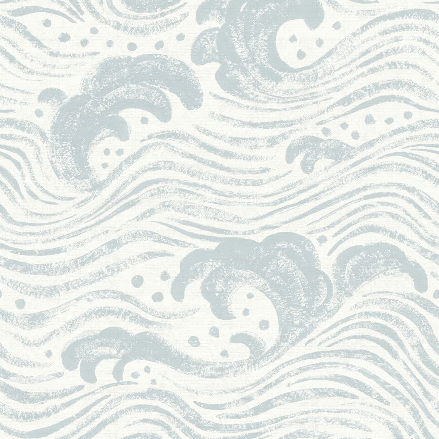 Purchase 4172-27509 A-Street Wallpaper, Swell Light Blue Ocean Wave - Sea Salt