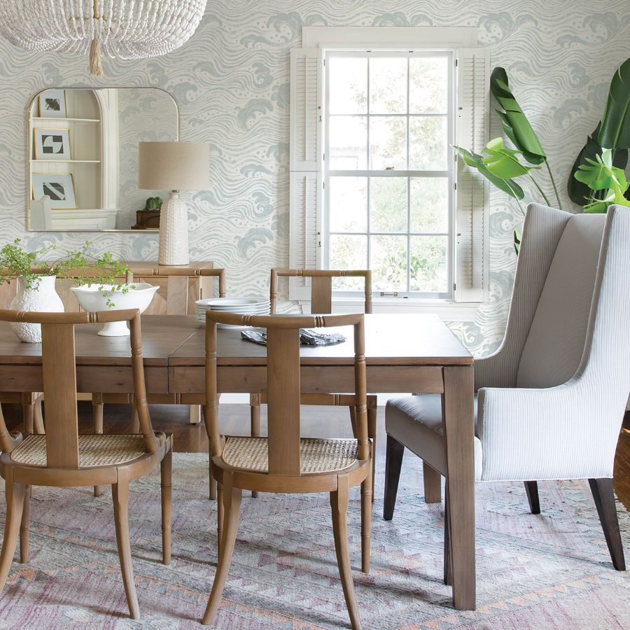 Purchase 4172-27509 A-Street Wallpaper, Swell Light Blue Ocean Wave - Sea Salt1