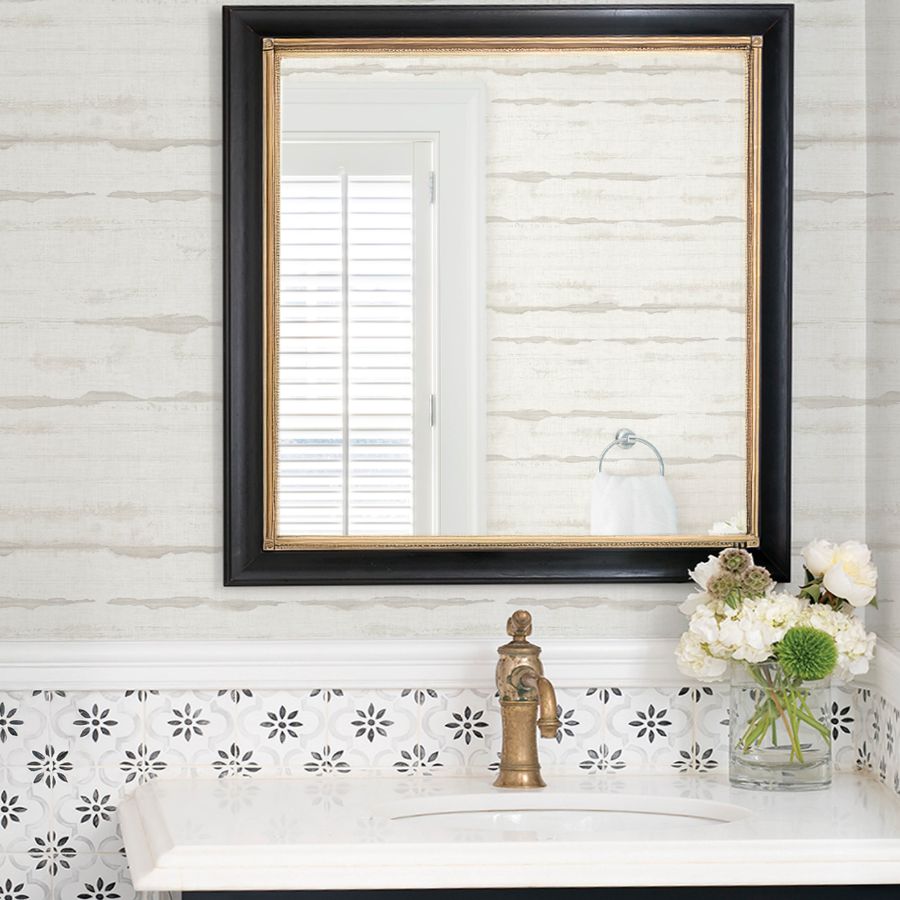 Purchase 4172-27517 A-Street Wallpaper, Destin Dove Stripe - Sea Salt1