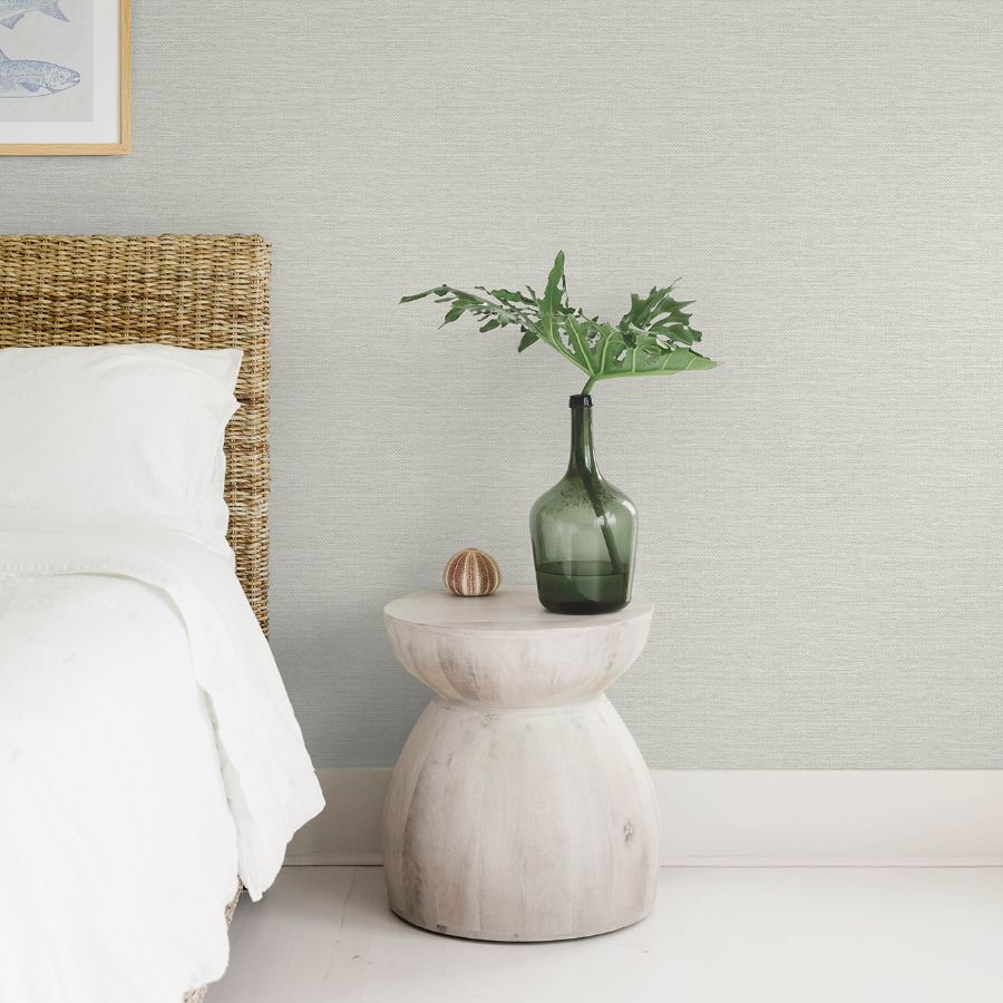 Purchase 4172-27528 A-Street Wallpaper, Malin Dove Faux Grasscloth - Sea Salt12