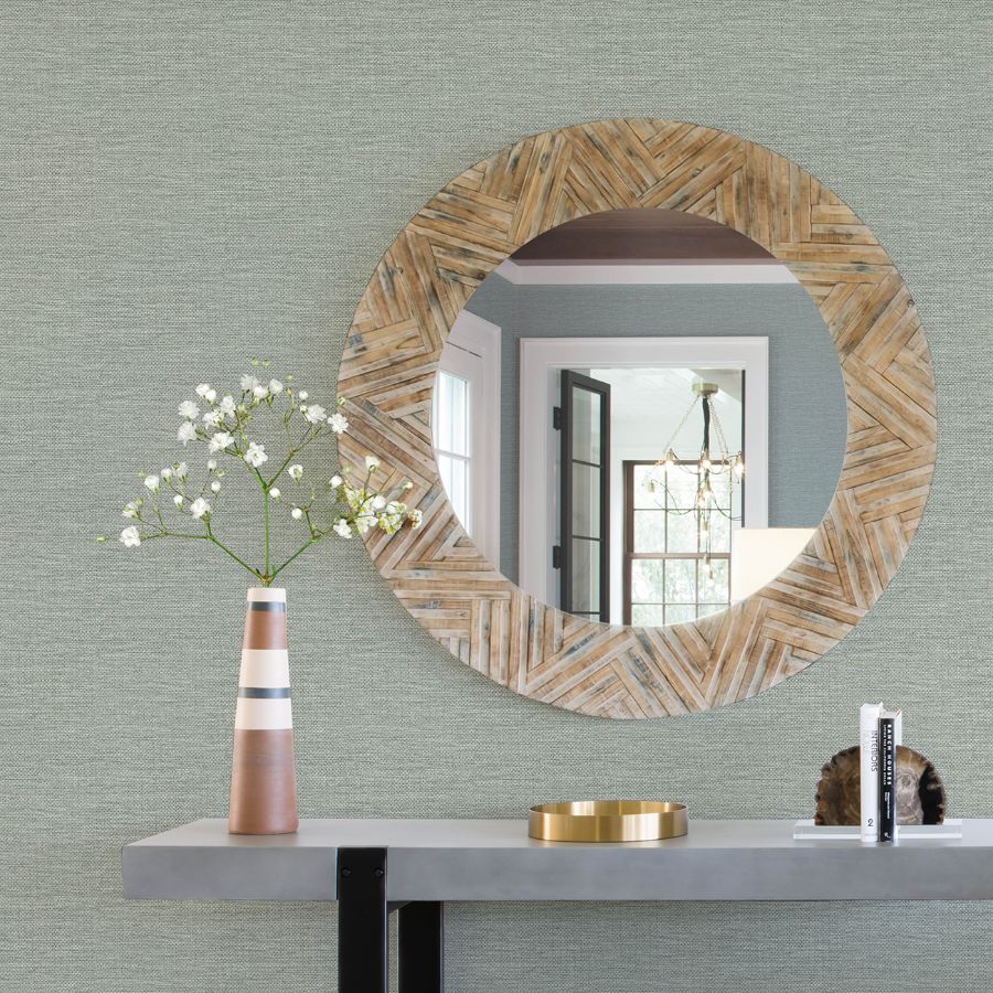 Purchase 4172-27530 A-Street Wallpaper, Malin Seafoam Faux Grasscloth - Sea Salt1