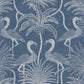 Purchase 4172-82006 A-Street Wallpaper, Biscayne Navy Flamingo Beach - Sea Salt