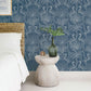 Purchase 4172-82006 A-Street Wallpaper, Biscayne Navy Flamingo Beach - Sea Salt12