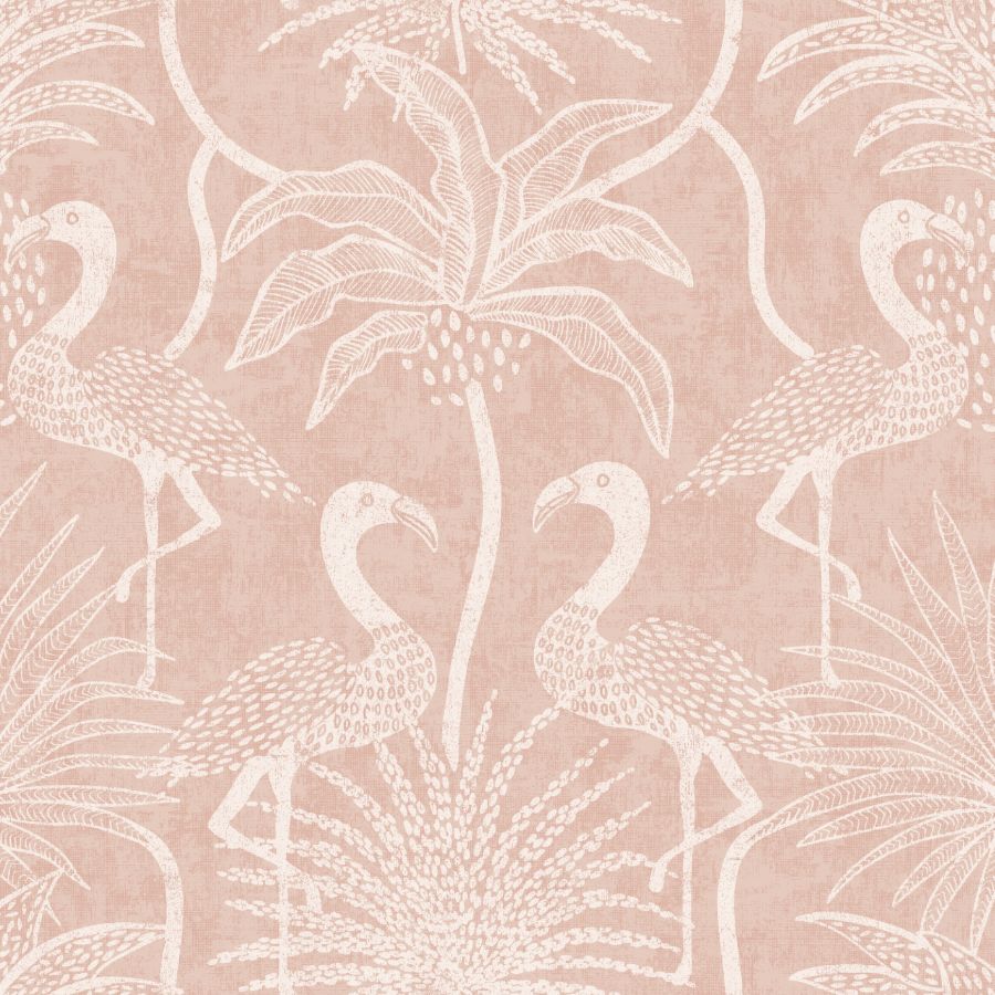 Purchase 4172-82007 A-Street Wallpaper, Biscayne Coral Flamingo Beach - Sea Salt