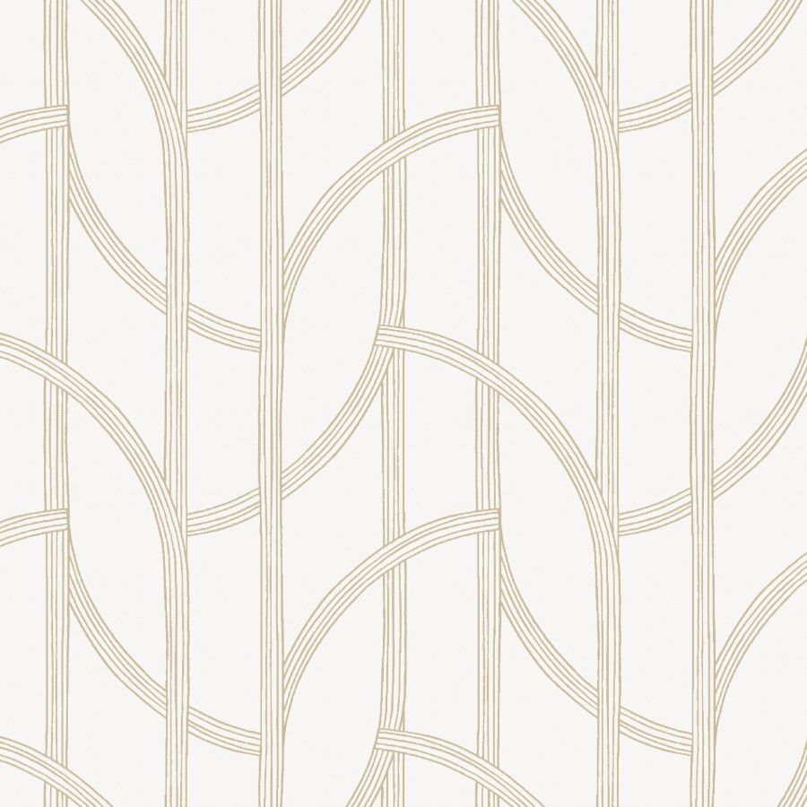 Purchase 4172-82008 A-Street Wallpaper, Salvo Gold Curved Contours - Sea Salt