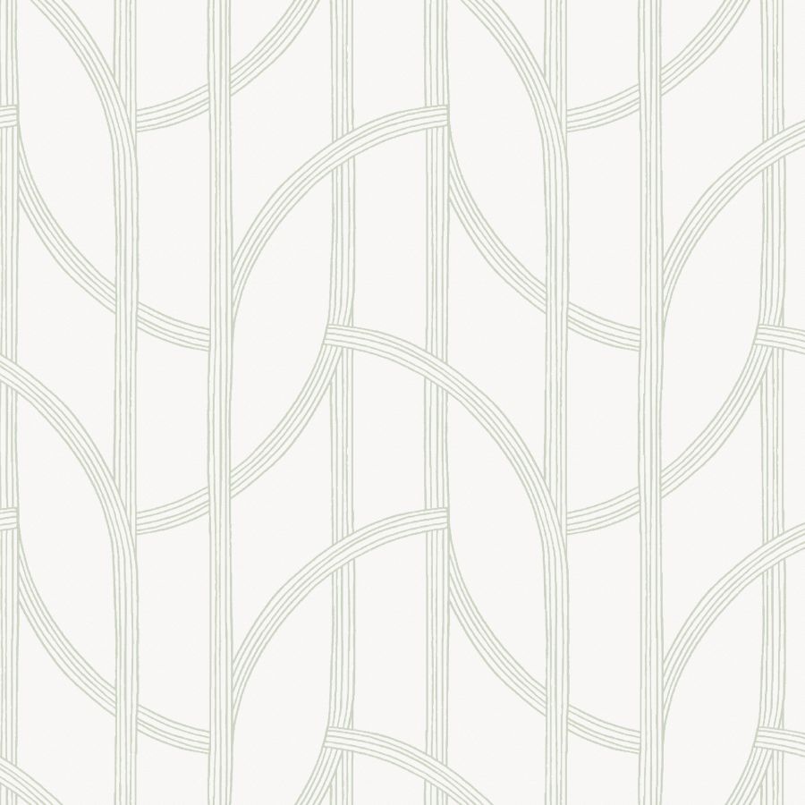 Purchase 4172-82009 A-Street Wallpaper, Salvo Light Green Curved Contours - Sea Salt