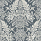 Purchase 4173-27622 A-Street Wallpaper, Finch Blue Woodland Damask - Chris Loves Julia