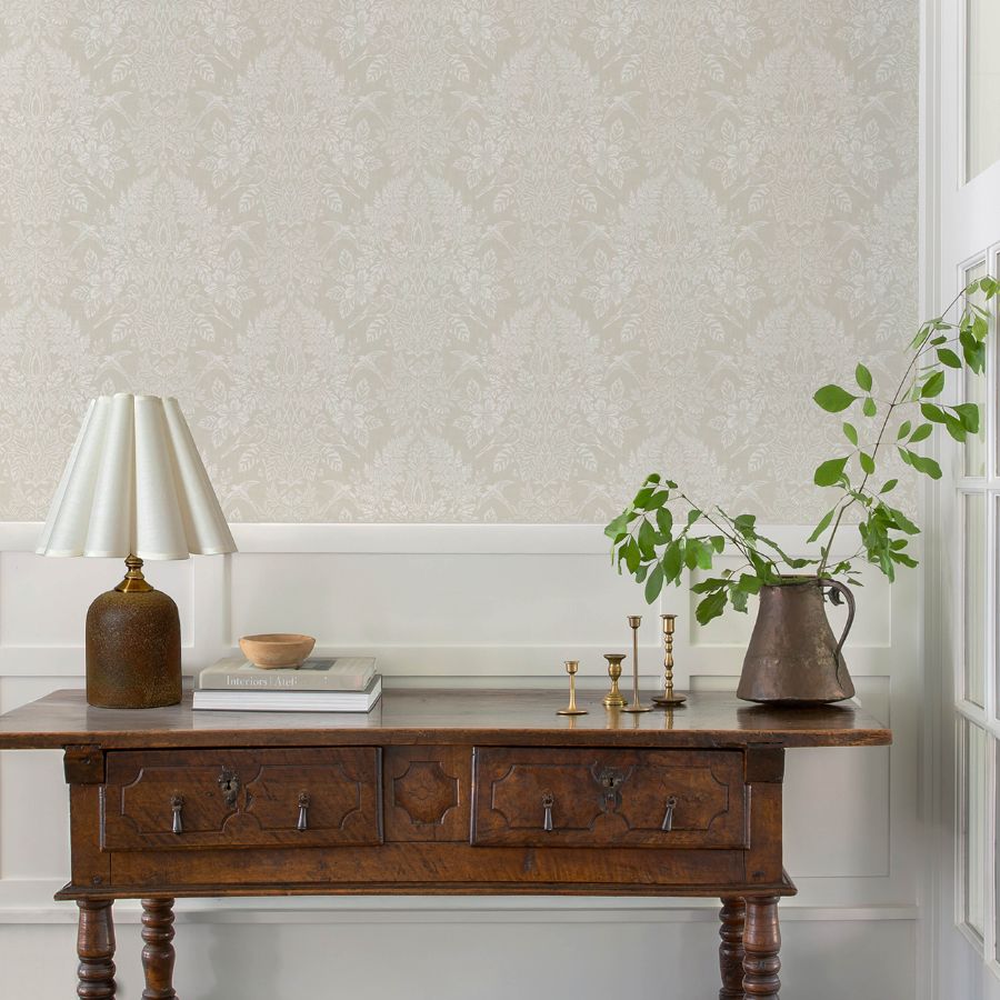 Purchase 4173-27624 A-Street Wallpaper, Finch Ivory Woodland Damask - Chris Loves Julia1