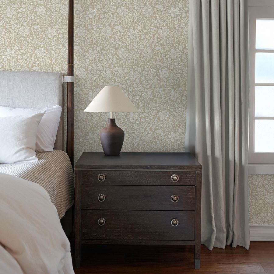 Purchase 4173-27625 A-Street Wallpaper, Hague Beige Floral Trail - Chris Loves Julia1