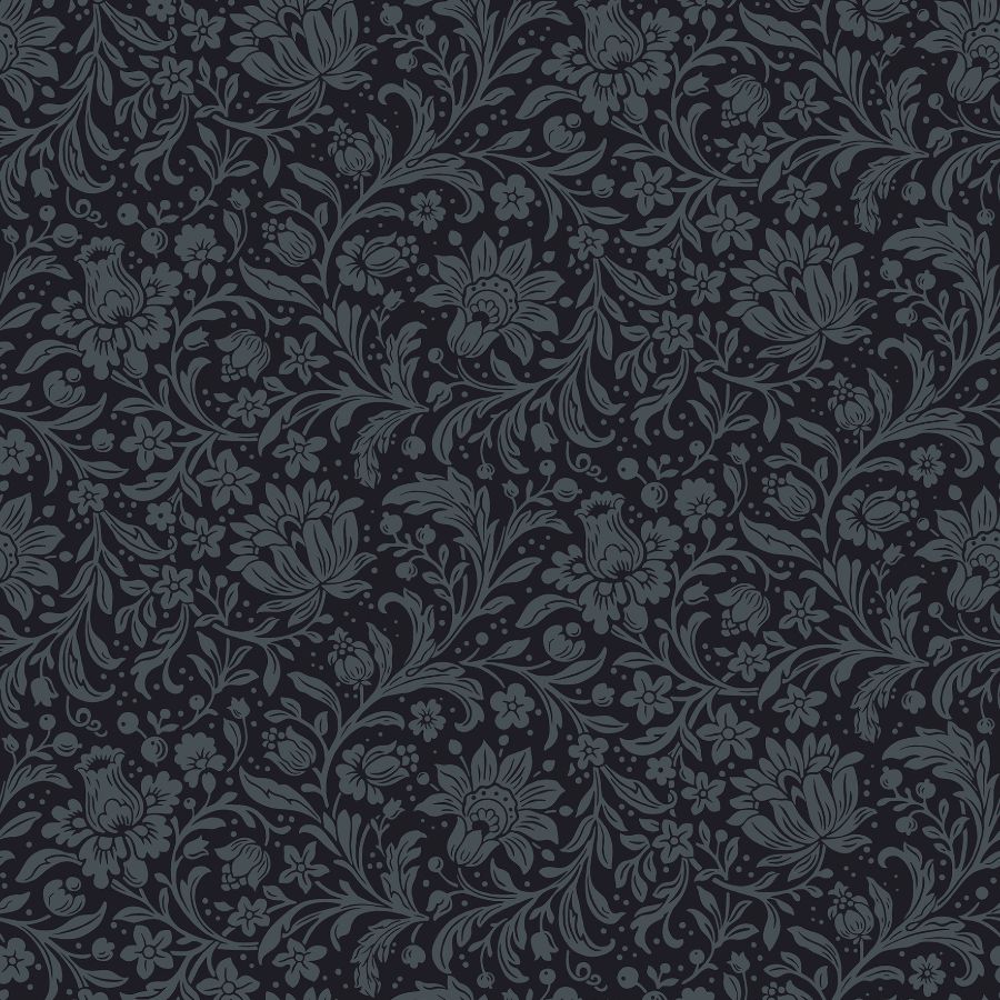 Purchase 4173-27626 A-Street Wallpaper, Hague Dark Blue Floral Trail - Chris Loves Julia