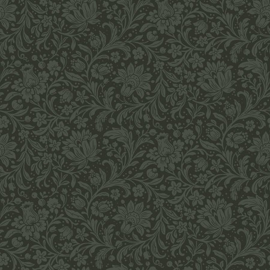 Purchase 4173-27628 A-Street Wallpaper, Hague Dark Green Floral Trail - Chris Loves Julia