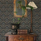 Purchase 4173-27630 A-Street Wallpaper, Woodbury Black Floral Damask - Chris Loves Julia12
