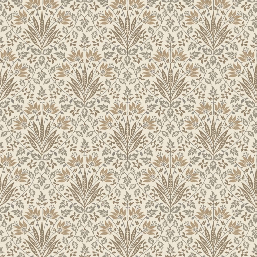 Purchase 4173-27633 A-Street Wallpaper, Woodbury Brown Floral Damask - Chris Loves Julia