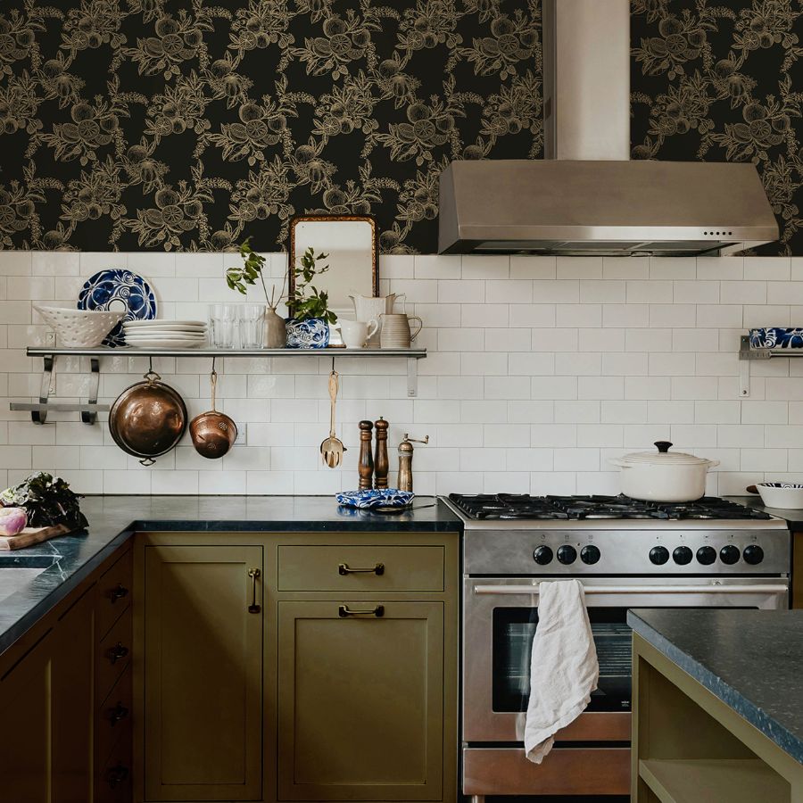 Purchase 4173-27635 A-Street Wallpaper, Gerty Gold Fruit Toile - Chris Loves Julia1