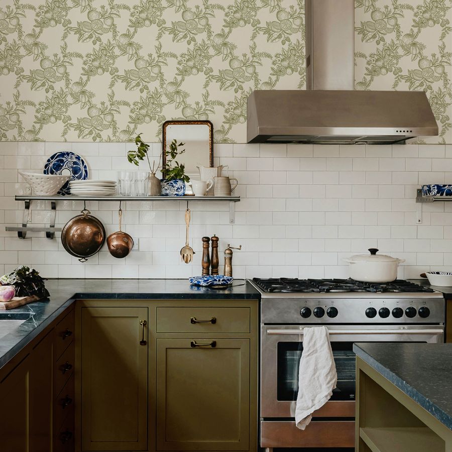 Purchase 4173-27636 A-Street Wallpaper, Gerty Green Fruit Toile - Chris Loves Julia1