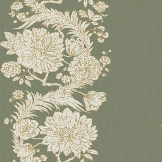 Purchase 4173-27639 A-Street Wallpaper, Gisela Green Floral Columns - Chris Loves Julia