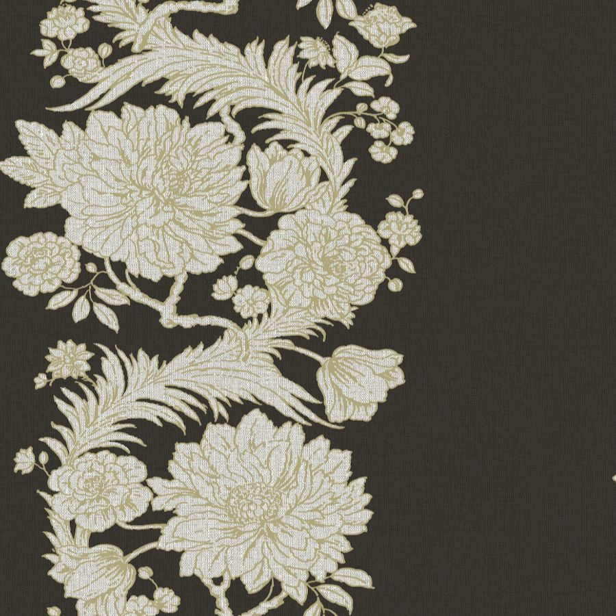 Purchase 4173-27641 A-Street Wallpaper, Gisela Black Floral Columns - Chris Loves Julia