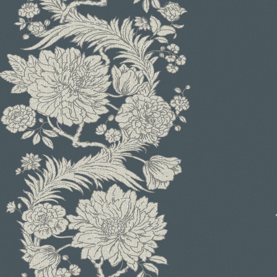 Purchase 4173-27642 A-Street Wallpaper, Gisela Blue Floral Columns - Chris Loves Julia