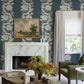Purchase 4173-27642 A-Street Wallpaper, Gisela Blue Floral Columns - Chris Loves Julia1