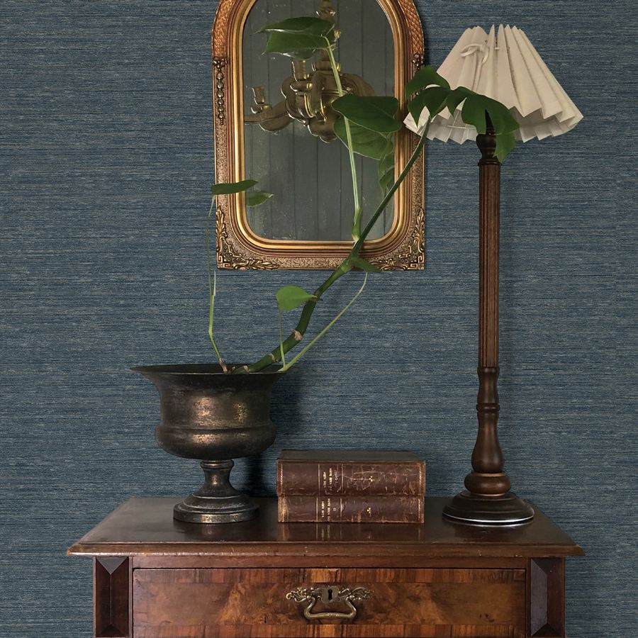 Purchase 4173-27649 A-Street Wallpaper, Roderick Dark Blue Textured - Chris Loves Julia12