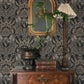 Purchase 4173-27654 A-Street Wallpaper, Collins Charcoal Damask - Chris Loves Julia12