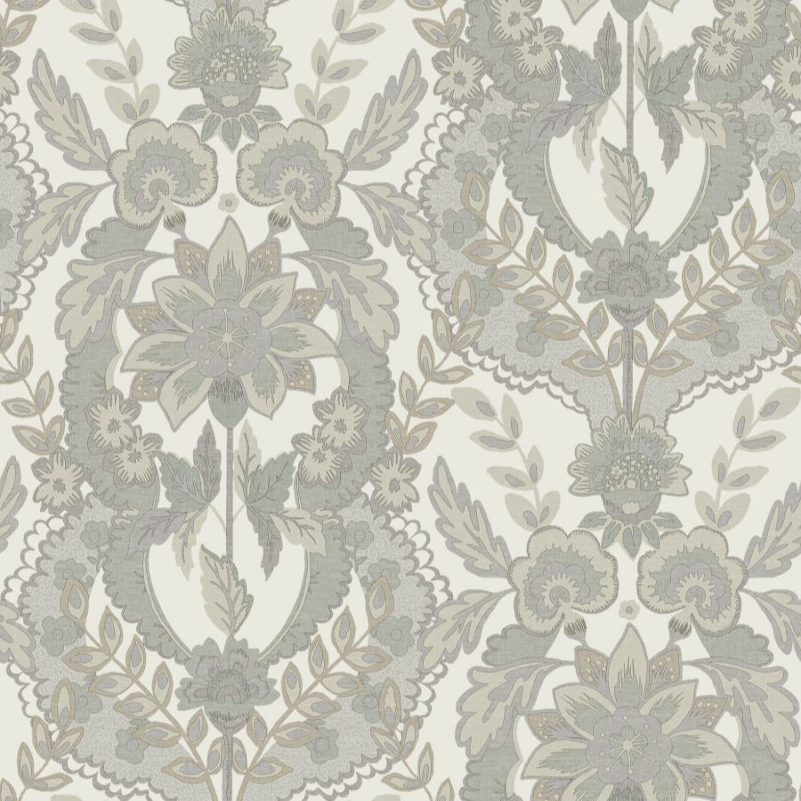 Purchase 4173-27655 A-Street Wallpaper, Collins Light Blue Damask - Chris Loves Julia