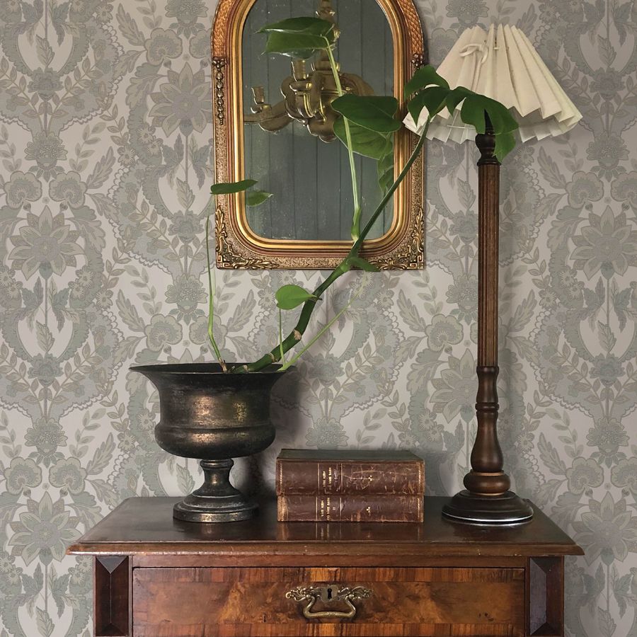 Purchase 4173-27655 A-Street Wallpaper, Collins Light Blue Damask - Chris Loves Julia12