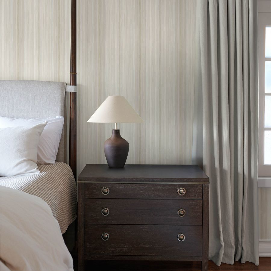 Purchase 4173-27662 A-Street Wallpaper, Ames Beige Linen Stripe - Chris Loves Julia1