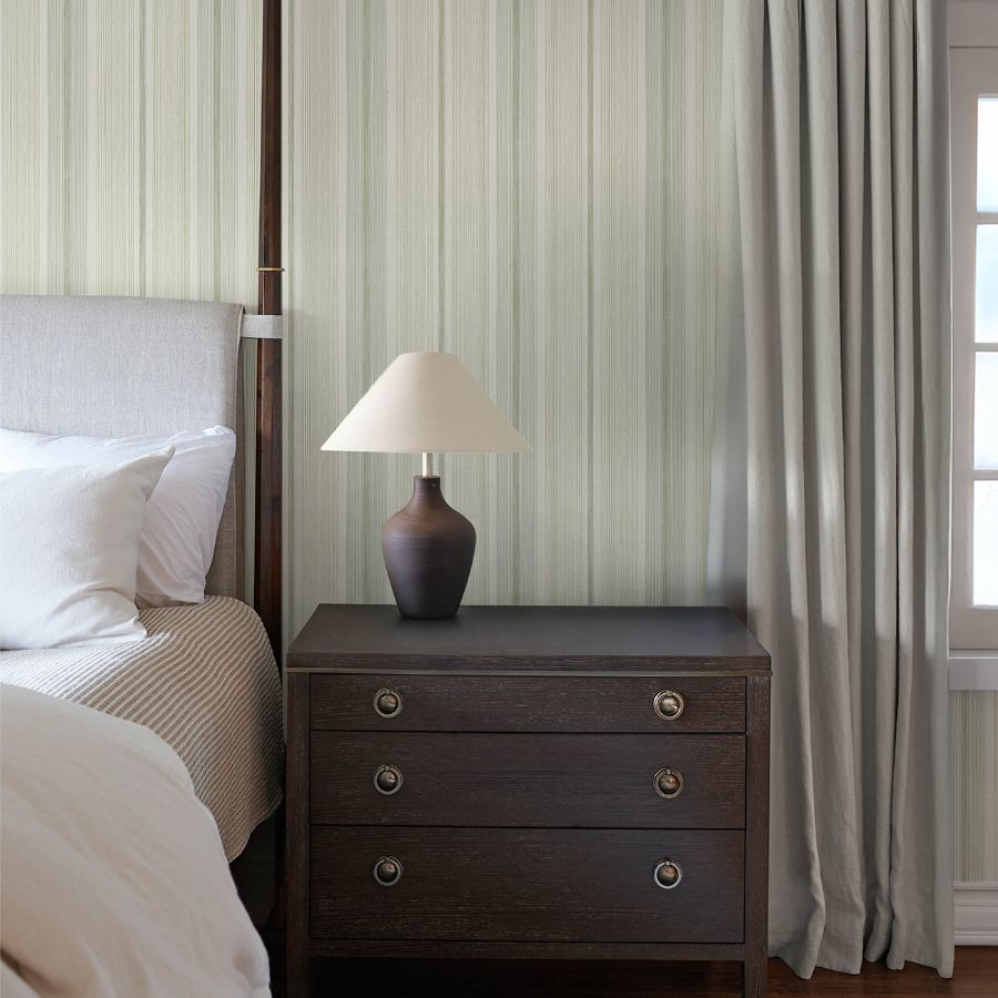 Purchase 4173-27664 A-Street Wallpaper, Ames Seafoam Linen Stripe - Chris Loves Julia1