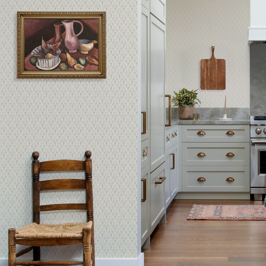 Purchase 4173-27669 A-Street Wallpaper, Tillie Neutral Diamond Floral - Chris Loves Julia1