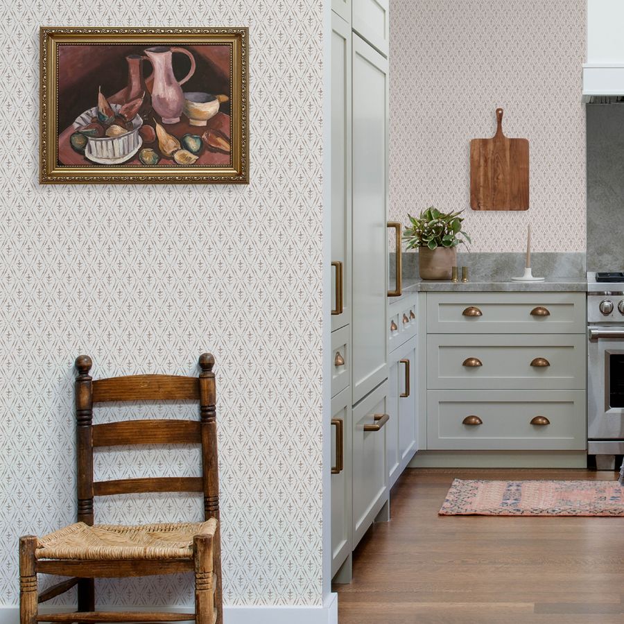 Purchase 4173-27673 A-Street Wallpaper, Tillie Taupe Diamond Floral - Chris Loves Julia1