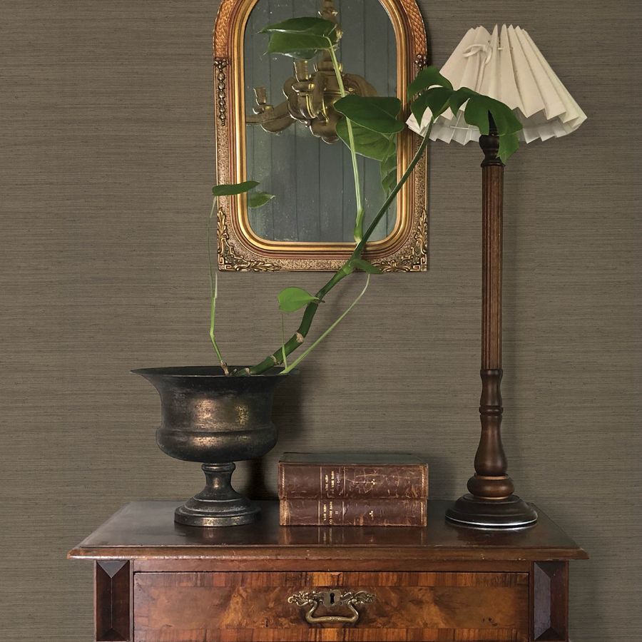 Purchase 4173-82101 A-Street Wallpaper, Mycroft Sterling Grasscloth - Chris Loves Julia12