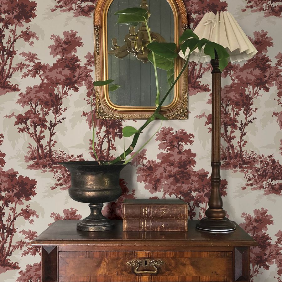 Purchase 4173-82106 A-Street Wallpaper, Sainsbury Ruby Forest - Chris Loves Julia12