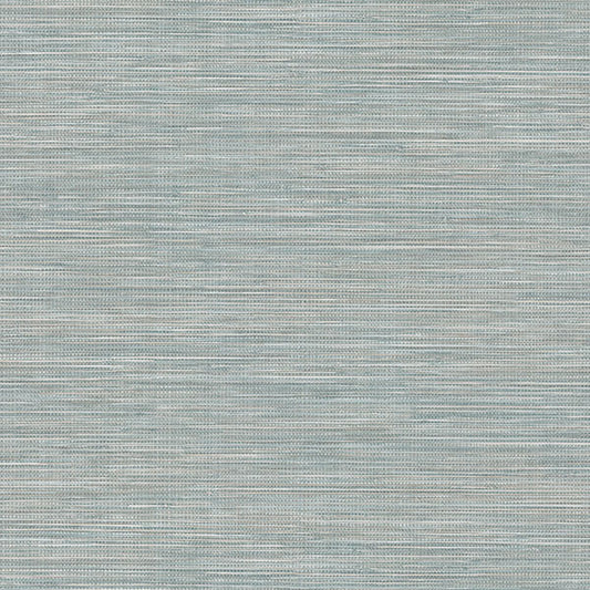 Purchase 4174-4609 Warner Wallpaper, Winn Aqua Faux Grasscloth - Grasscloth Resource 2