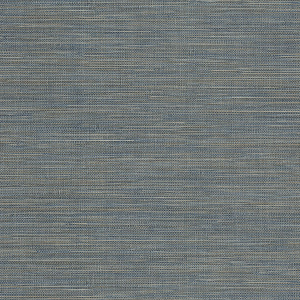 Purchase 4174-4610 Warner Wallpaper, Winn Sapphire Faux Grasscloth - Grasscloth Resource 2