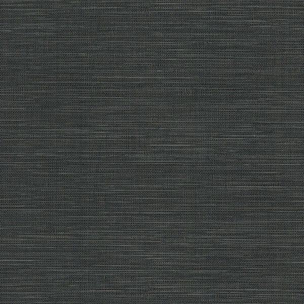 Purchase 4174-4611 Warner Wallpaper, Winn Black Faux Grasscloth - Grasscloth Resource 2