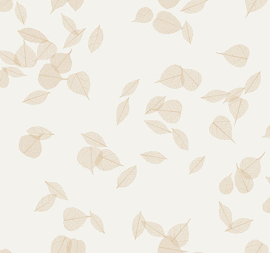 Purchase 4174-4646 Warner Wallpaper, Myles Gold Leaves - Grasscloth Resource 2
