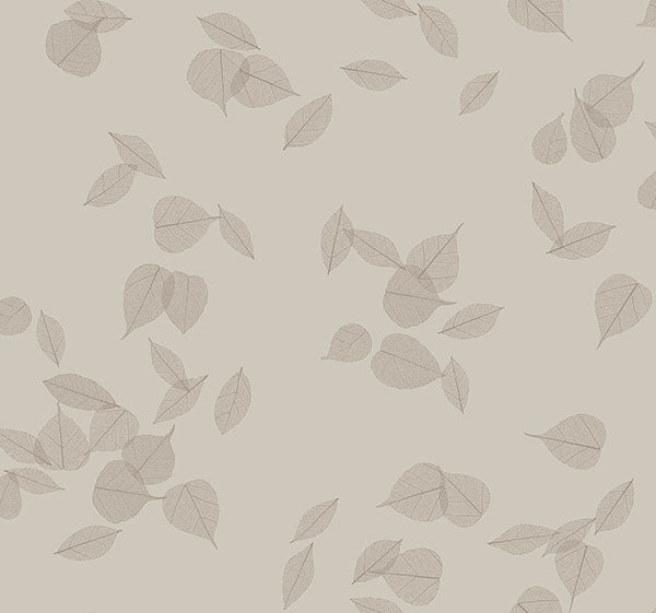 Purchase 4174-4649 Warner Wallpaper, Myles Sterling Leaves - Grasscloth Resource 2