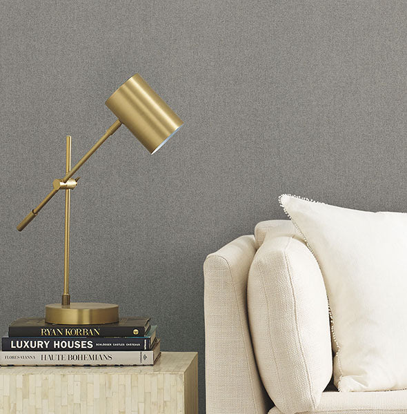 Purchase 4178-4423 Warner Wallpaper, Herringbone Tweed Grey Woven - Modern Expressions1