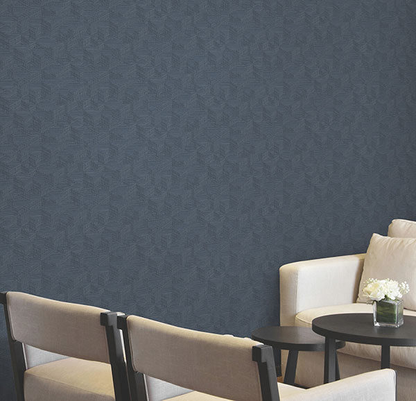 Purchase 4181-4752 Warner Wallpaper, Naila Indigo Geo Weave - Infinity1