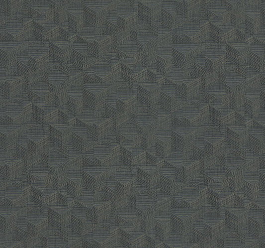 Purchase 4181-4758 Warner Wallpaper, Naila Denim Geo Weave - Infinity